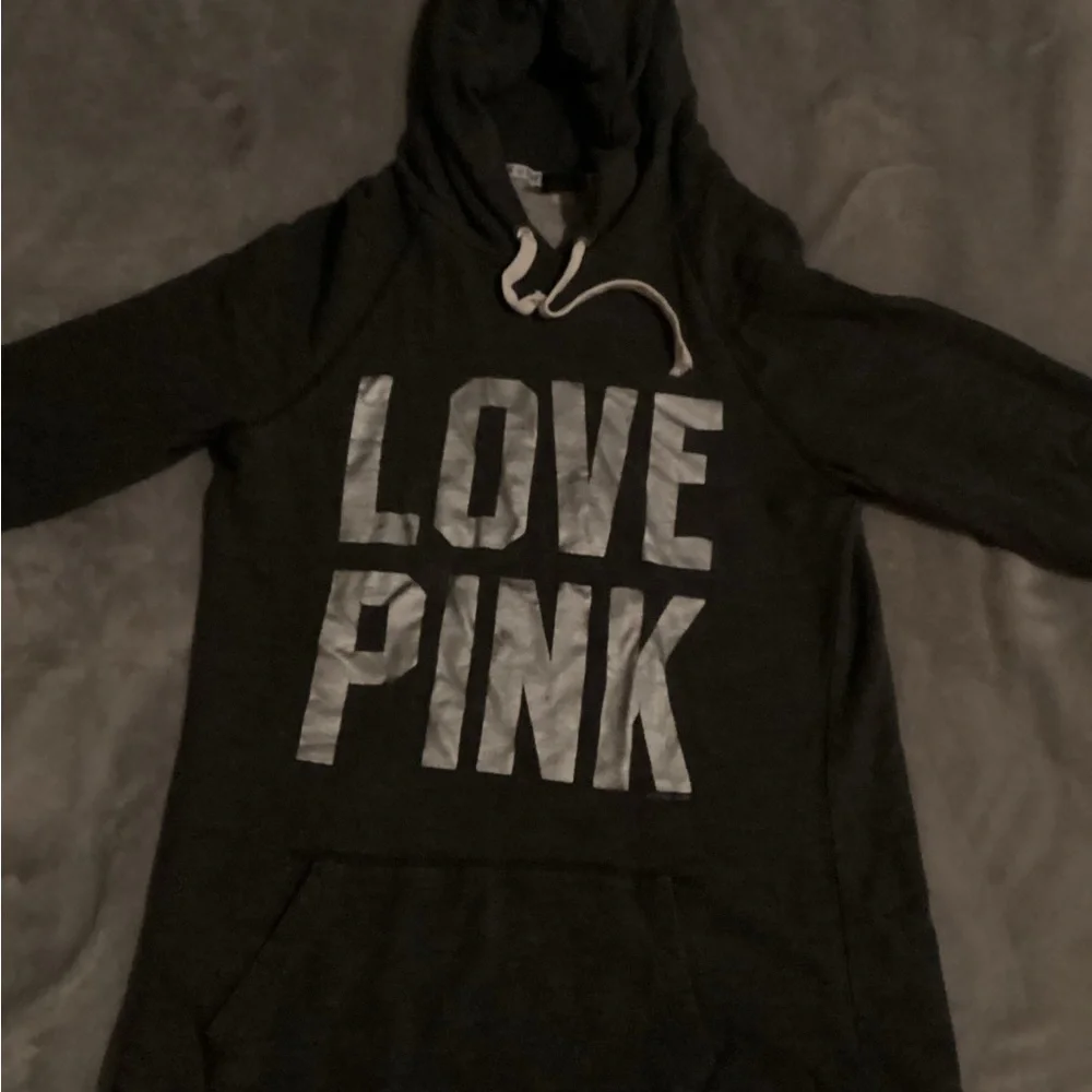 PINK Victoria's Secret Charcoal Hoodie - Picture 1 of 5